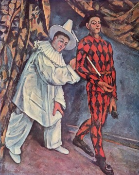 ピエロとハーレクイン マルディグラ ポール・セザンヌ Oil Paintings